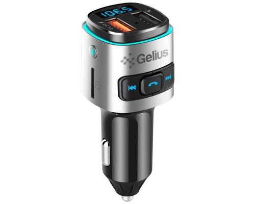 FM модулятор Gelius Pro RGB-QC GP-FMT040 Black/Silver (ProRGB-QCGP-FMT040Black/Silver)