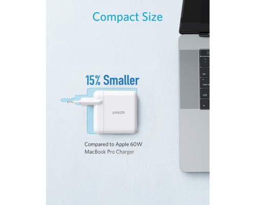 Зарядний пристрій Anker PowerPort+ Atom III 45W USB-C+15W USB-A (White) (A2322G21)