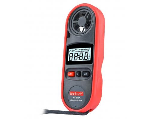 Анемометр Wintact цифровий 0,7-30м/с, -10-45°C (WT816A)