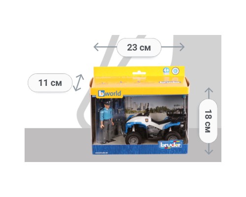 Спецтехніка Bruder поліцейський квадроцикл + фігурка полісмен (63010)