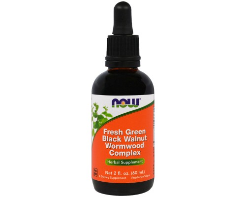 Трави Now Foods Комплекс Чорний Волоський горіх і Полин, Black Walnut Wormwo (NOW-04982)