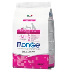 Сухий корм для собак Monge Extra Small Adult зі смаком курки 800 г (8009470011419)