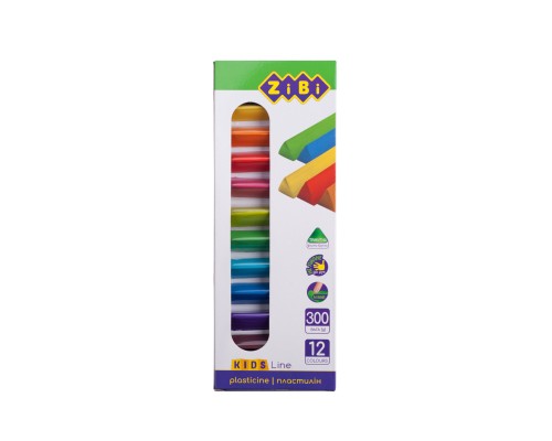 Пластилін ZiBi Smart Line 12 кольорів, 300 г (ZB.6227)
