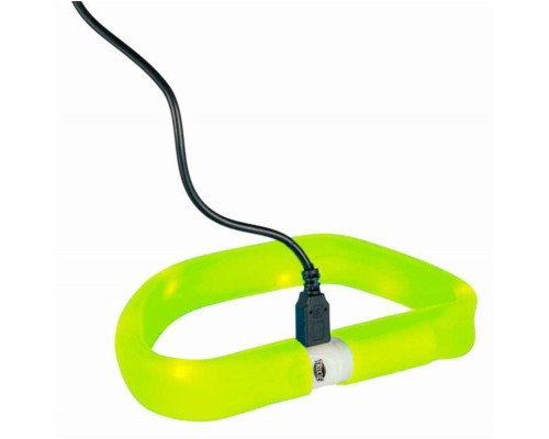 Нашийник для тварин Trixie світиться з USB M-L 50 см/18 мм зелений (4053032126848)