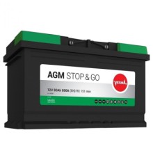 Акумулятор автомобільний Vesna 80 Ah/12V Vesna AGM Euro (314 085)