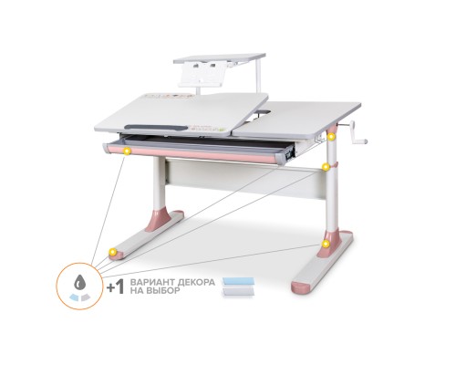 Парта Mealux Vancouver (BD-620 W/G з полицею S50)