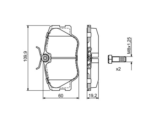 Гальмівні колодки Bosch 0 986 469 410