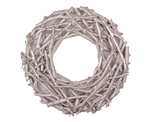 Різдвяний вінок YES! Fun ротанговий срібний, 30 см (974244)