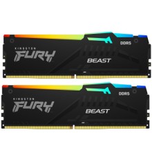 Модуль пам'яті для комп'ютера DDR5 32GB (2x16GB) 6000 MHz FURY Beast RGB Kingston Fury (ex.HyperX) (KF560C40BBAK2-32)