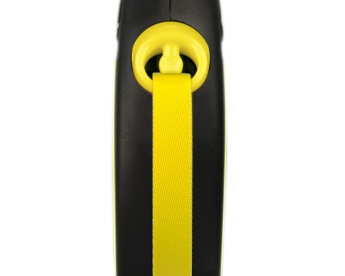 Повідок для собак Flexi New Neon L стрічка 5 м (чорний) (4000498031711)