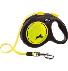 Повідок для собак Flexi New Neon L стрічка 5 м (чорний) (4000498031711)