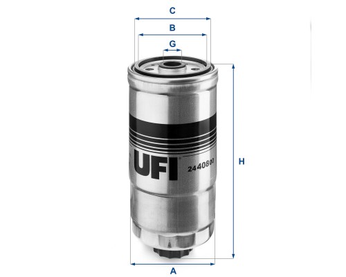 Фільтр паливний UFI 24.408.00