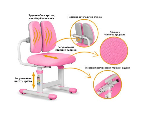 Парта зі стільцем Evo-kids BD-23 PN