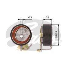 Ролик натягувача ременя Gates T43023