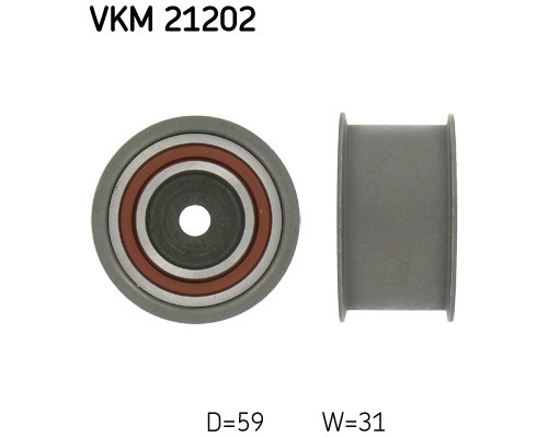 Ролик натягувача ременя SKF VKM 21202