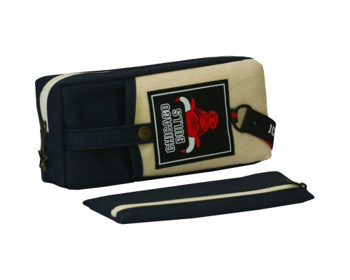 Пенал Cool For School 2 відділення чорний (J-2390-1-blue)