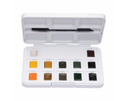 Акварельні фарби Royal Talens Van Gogh Pocket box Muted Colours 12 кольорів з пензликом (8712079422837)