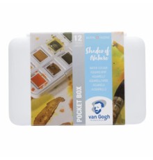 Акварельні фарби Royal Talens Van Gogh Pocket box Muted Colours 12 кольорів з пензликом (8712079422837)