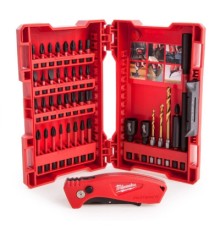 Набір свердл і біт Milwaukee ShW + Ніж, 40 предм. (4932459763)