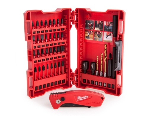 Набір свердл і біт Milwaukee ShW + Ніж, 40 предм. (4932459763)