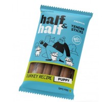 Ласощі для собак Half&Half у формі м'ясних паличок з індичкою 100 г (4823082431755)