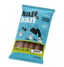 Ласощі для собак Half&Half у формі м'ясних паличок з індичкою 100 г (4823082431755)