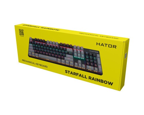 Клавіатура Hator Starfall Rainbow Origin Blue USB Black/Grey (HTK-609-BBG)