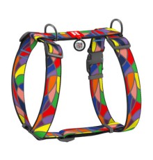 Шлея для собак WAUDOG Nylon анатомічна H-подібна з QR-паспортом 