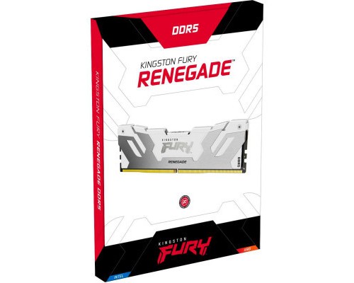 Модуль пам'яті для комп'ютера DDR5 16GB 7600 MHz Renegade White XMP Kingston Fury (ex.HyperX) (KF576C38RW-16) Модуль пам'яті для комп'ютера DDR5 16GB 7600 MHz Renegade White XMP Kingston Fury (ex.HyperX) (KF576C38RW-16)