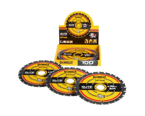 Круг відрізний DeWALT ELITE EXTREME, 190х30х24, кут заточування 18 гр., 10 шт. (DT10402_10)