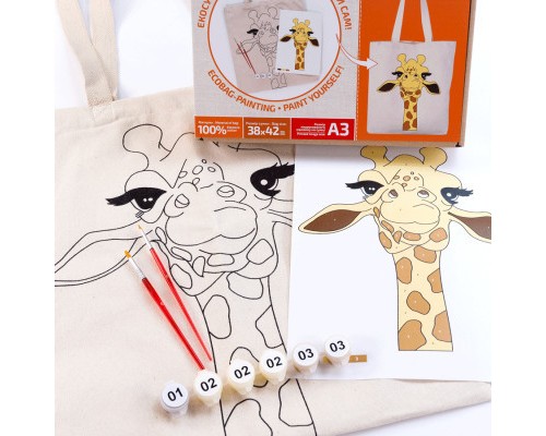 Набір для творчості Rosa Talent екосумка-розмальовка, Жирафа“, А3, , 38х42см (4823098541219)