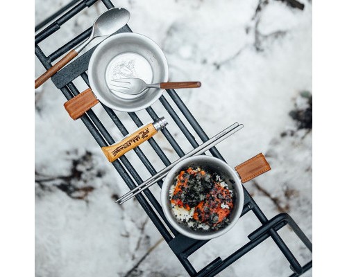 Чашка туристична Naturehike NH21SJ002 з дерев'яною ручкою нержавіюча сталь (6927595785751)