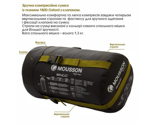 Спальний мішок Mousson RINGO R Olive (10163)