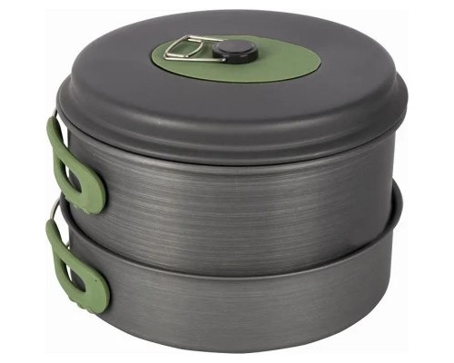 Набір туристичного посуду Bo-Camp Explorer 4 Pieces 21 Hard Anodized Grey/Green (2200241)