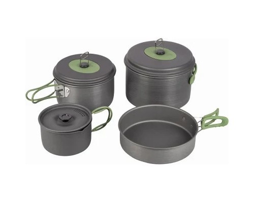 Набір туристичного посуду Bo-Camp Explorer 4 Pieces 21 Hard Anodized Grey/Green (2200241)