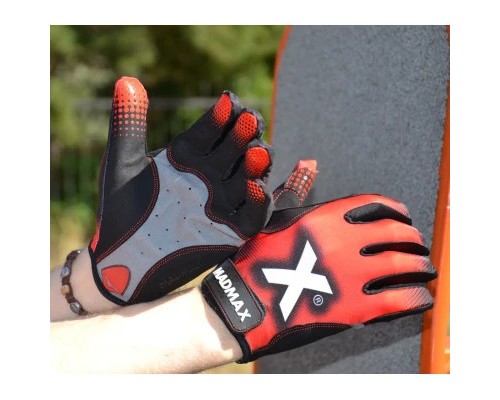 Рукавички для фітнесу MadMax MXG-101 X Gloves Black/Grey/Red S (MXG-101-RED_S)
