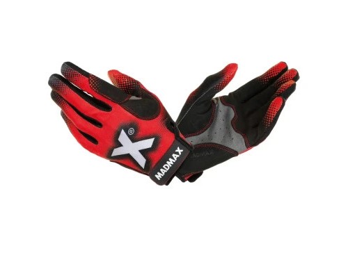 Рукавички для фітнесу MadMax MXG-101 X Gloves Black/Grey/Red S (MXG-101-RED_S)
