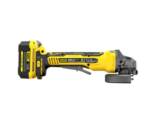 Шліфувальна машина Stanley кутова акум безщіткова FATMAX,Li-Ion V20, 18В, 2x4Ah, 8000об/хв, 125 мм, кейс (SFMCG700M2K)