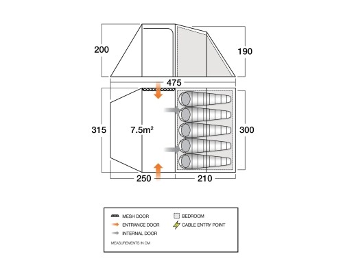 Намет Vango Beta 550XL Mineral Green (TEUBETA00000002) (930842)