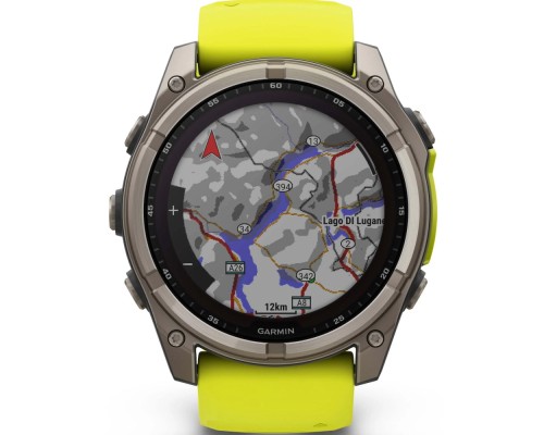 Смарт-годинник Garmin fenix 8 51mm,Saph Solar, BareTi/Graphite,AmpYe/GrphBnd (010-02907-21)