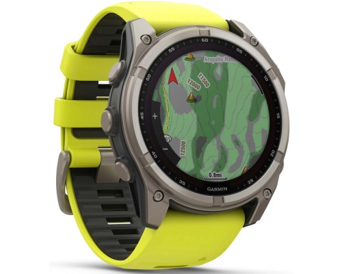 Смарт-годинник Garmin fenix 8 51mm,Saph Solar, BareTi/Graphite,AmpYe/GrphBnd (010-02907-21)
