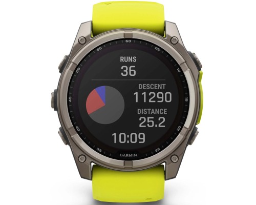 Смарт-годинник Garmin fenix 8 51mm,Saph Solar, BareTi/Graphite,AmpYe/GrphBnd (010-02907-21)