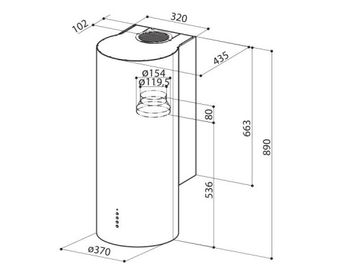 Витяжка кухонна Faber Eclipse Ev8 Led X A37 (335.0538.983)