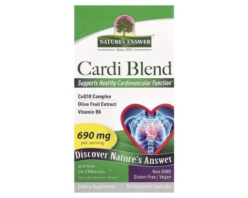 Вітамінно-мінеральний комплекс Nature's Answer Кардіо-комплекс, підтримка серцево-судинної системи (NTA-16538)