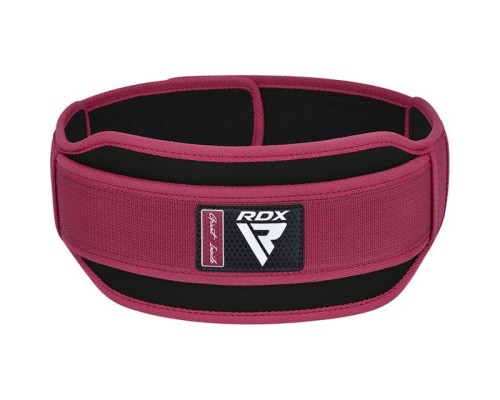 Атлетичний пояс RDX RX5 Double Belt неопреновий Pink XS (WBD-RX5P-XS)
