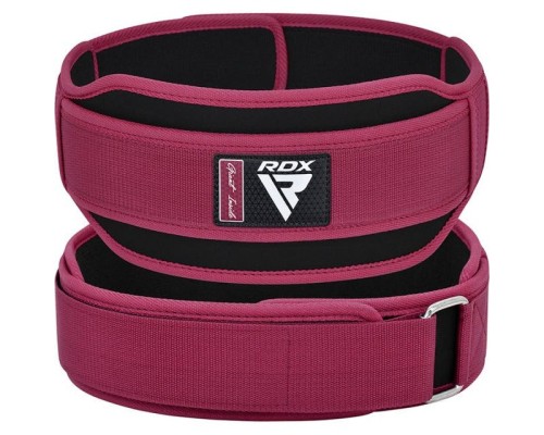 Атлетичний пояс RDX RX5 Double Belt неопреновий Pink XS (WBD-RX5P-XS)