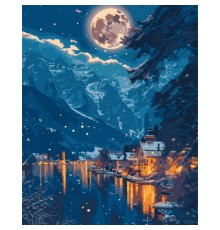 Картина по номерам Santi Ніч у горах, 40*50см, LED (955092)