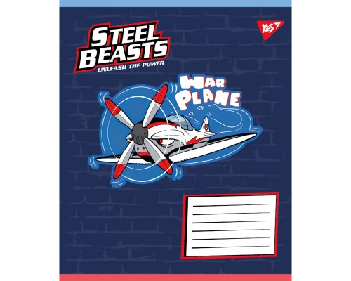 Зошит Yes Steel Beasts А5 12 аркушів лінія (767710)