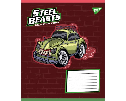 Зошит Yes Steel Beasts А5 12 аркушів лінія (767710)