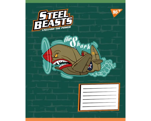 Зошит Yes Steel Beasts А5 12 аркушів лінія (767710)